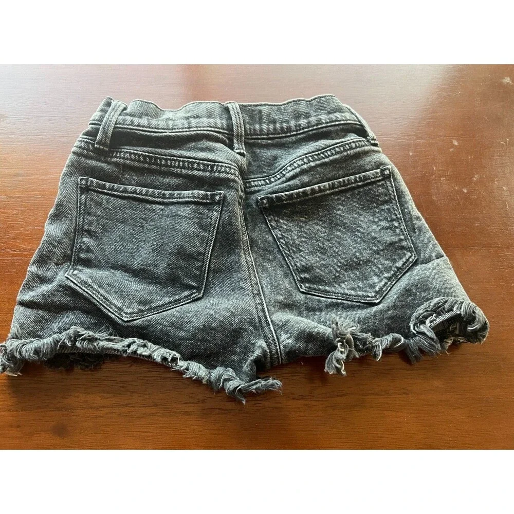 MUDD Jr Womens High Rise Shortie Shorts Sz 0 Pockets Stretch Black Beach Travel